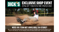 Palm Coast Little League - DICK'S 20% OFF Shop Event - January 24-27, 2025